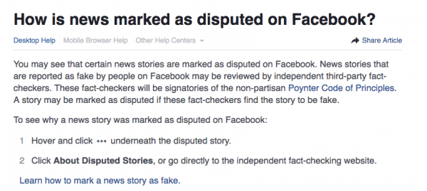 در حال حاضر فیس‌بوک رسما اخبار جعلی را نشانه‌گذاری می‌کند!