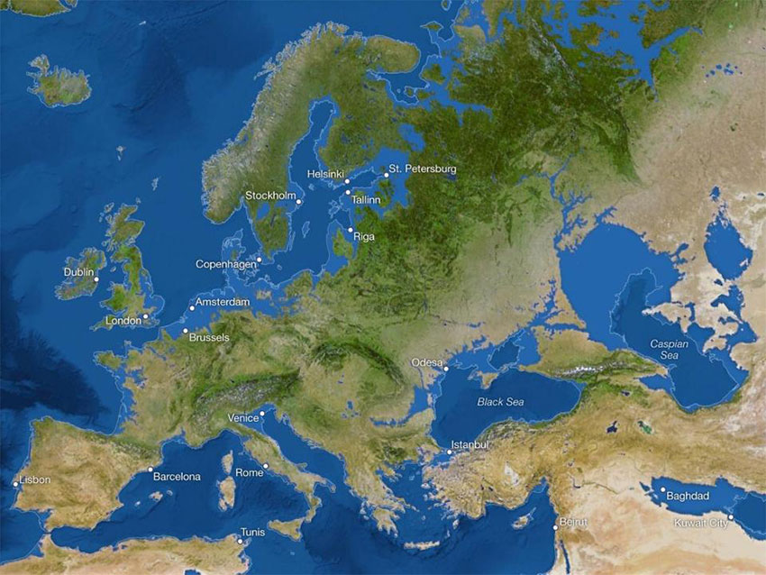 اروپا پس از ذوب شدن یخ‌ها
