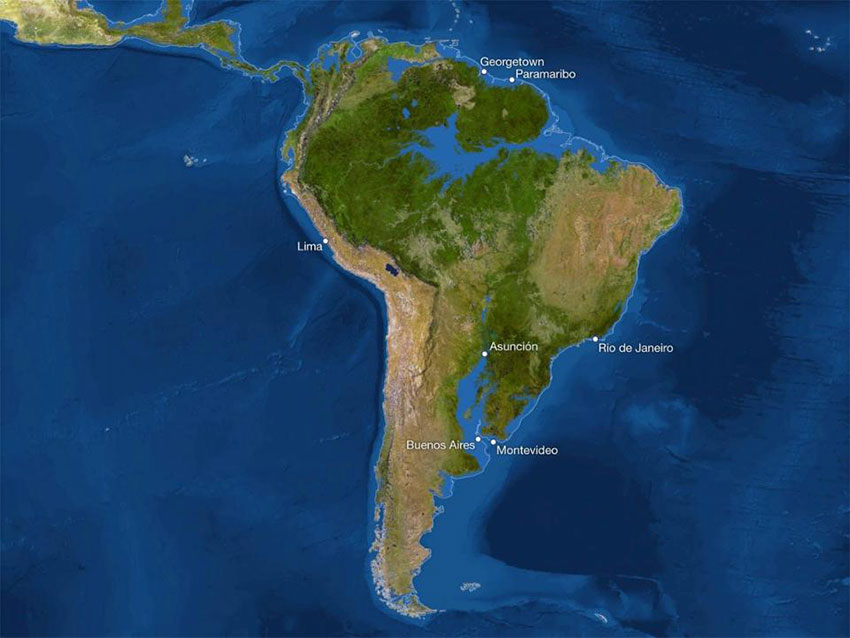 آمریکای جنوبی پس از ذوب شدن یخ‌ها