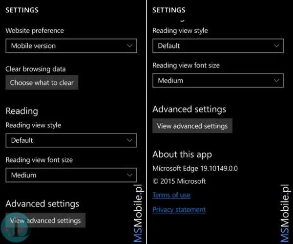 Windows 10 Mobile 10149 build