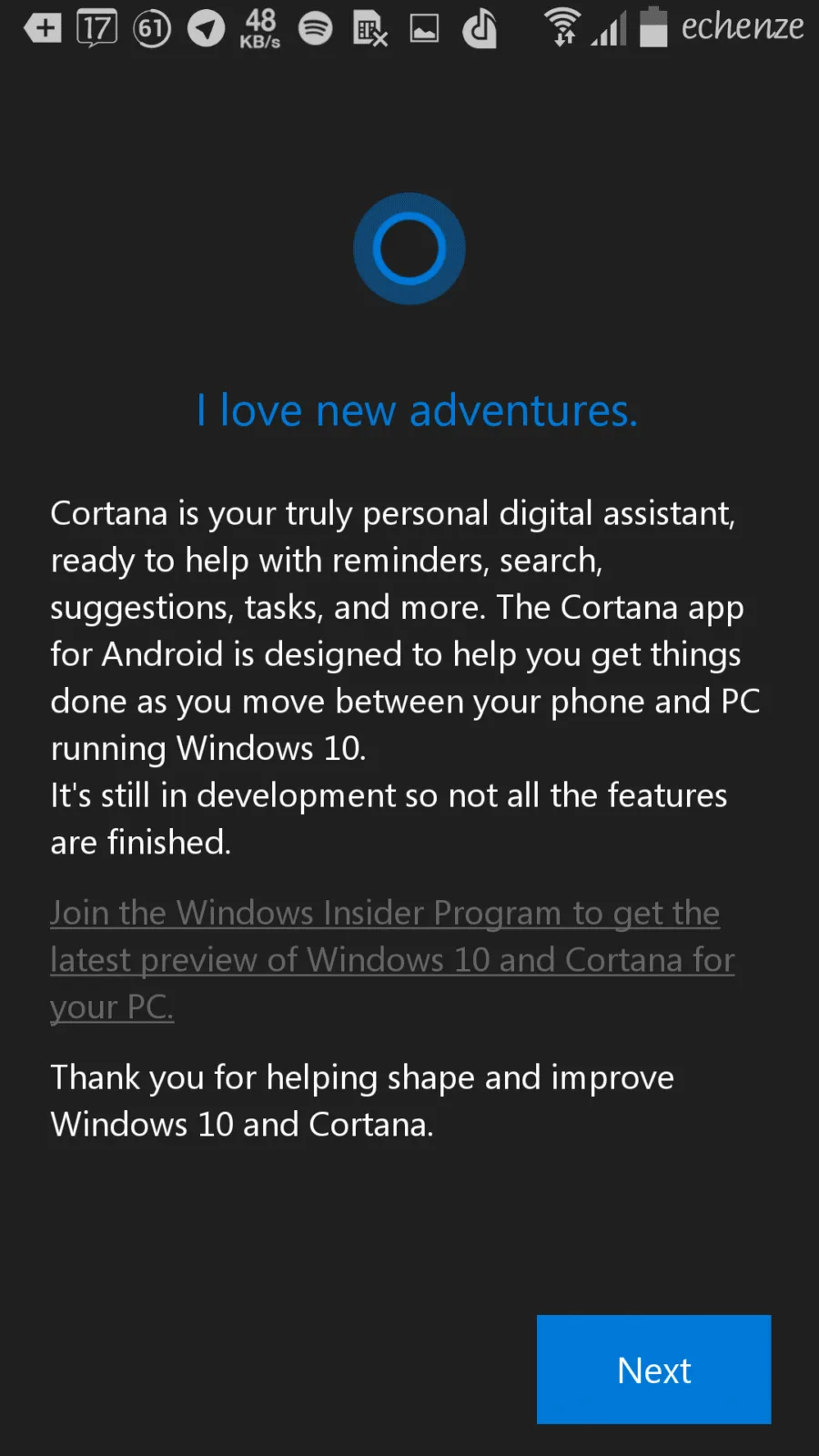 Cortana for Android