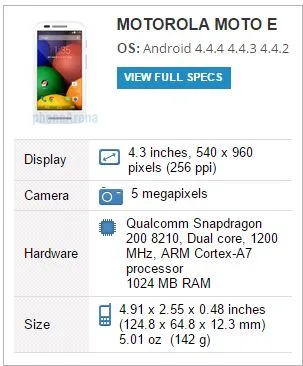 Motorola Moto E