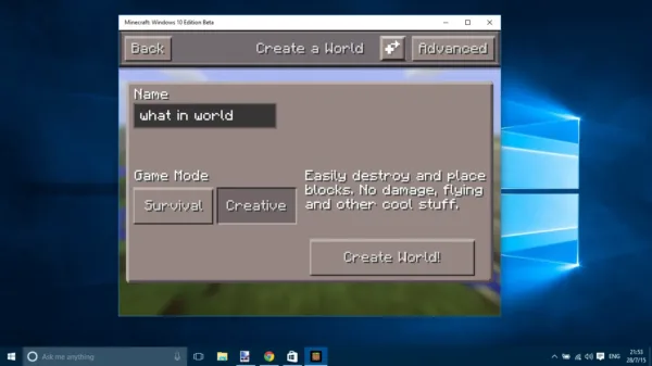 minecraft windows 10 edition