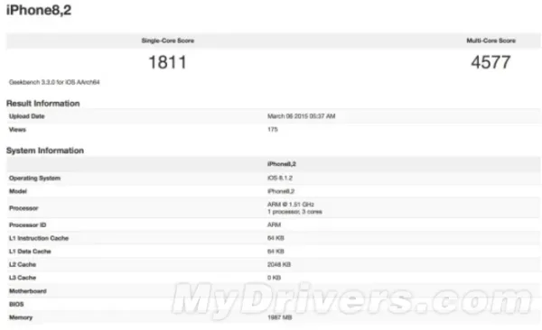 Alleged Apple iPhone 6s prototype is benchmarked