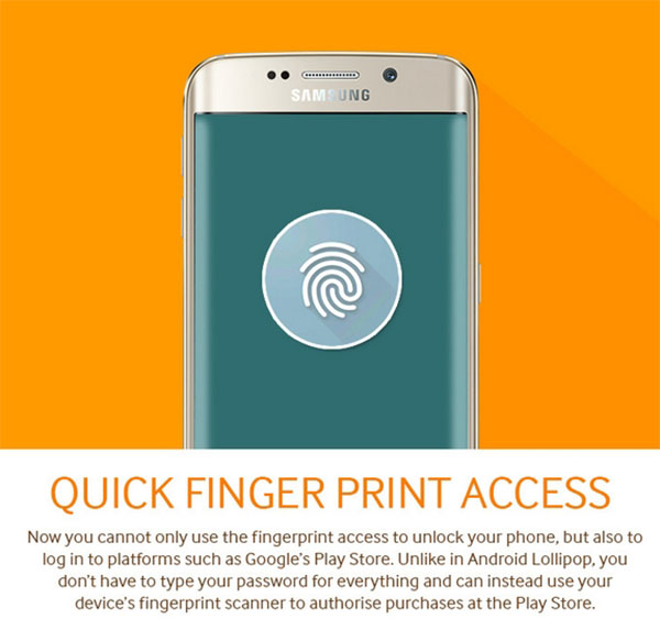 Android M Quick Finger Print Access