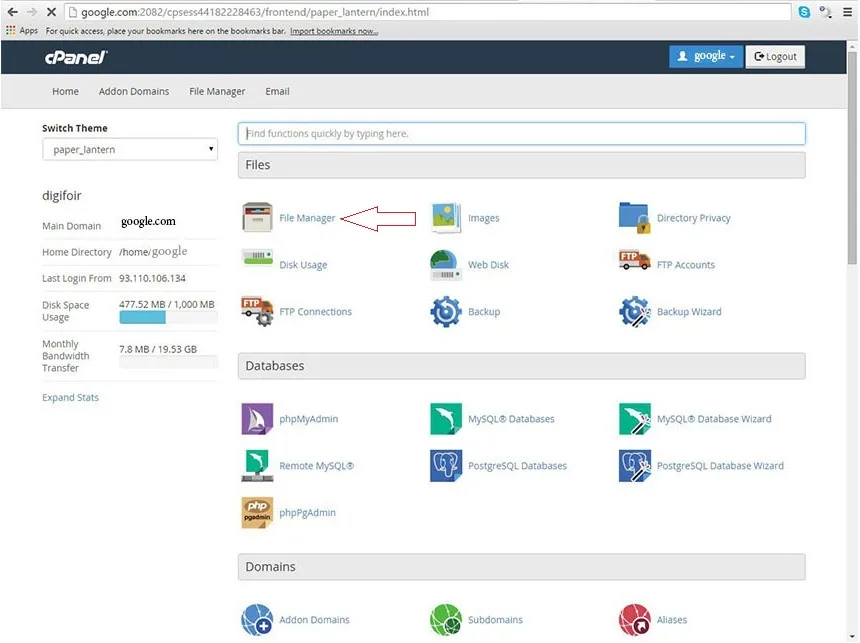cpanel