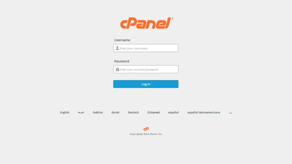 cpanel login