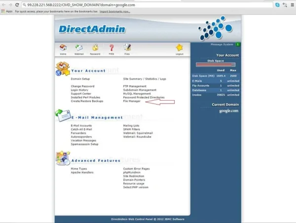 directadmin