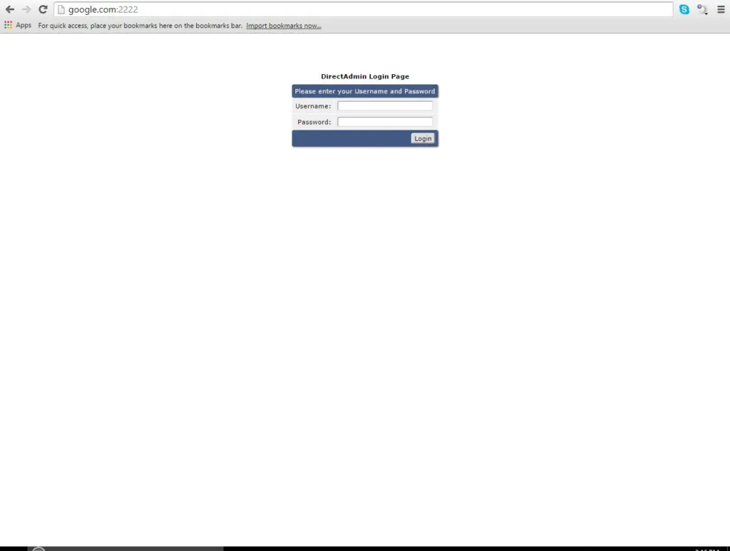 directadmin login