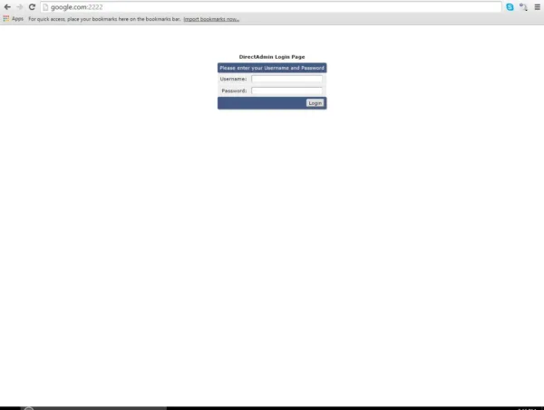 directadmin login