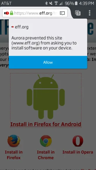 firefox blocks unsigned extensions