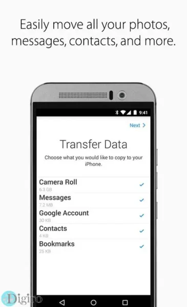 اپلیکیشن 'Move to iOS' اپل برای اندروید