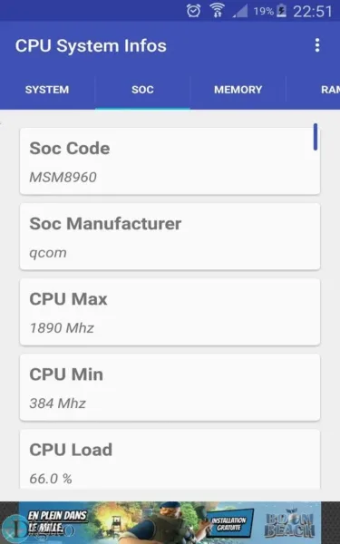 اپلیکیشن اندرویدی CPU Hardware and System Info
