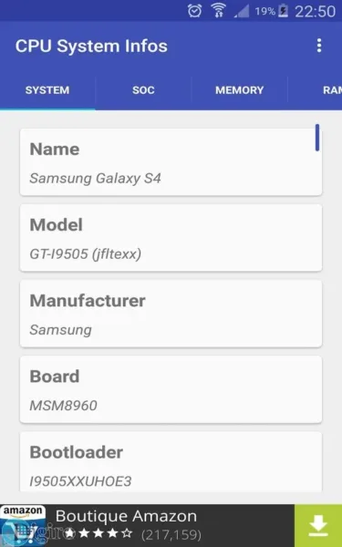 اپلیکیشن اندرویدی CPU Hardware and System Info