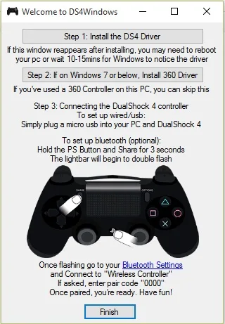اتصال دسته ps4 به pc
