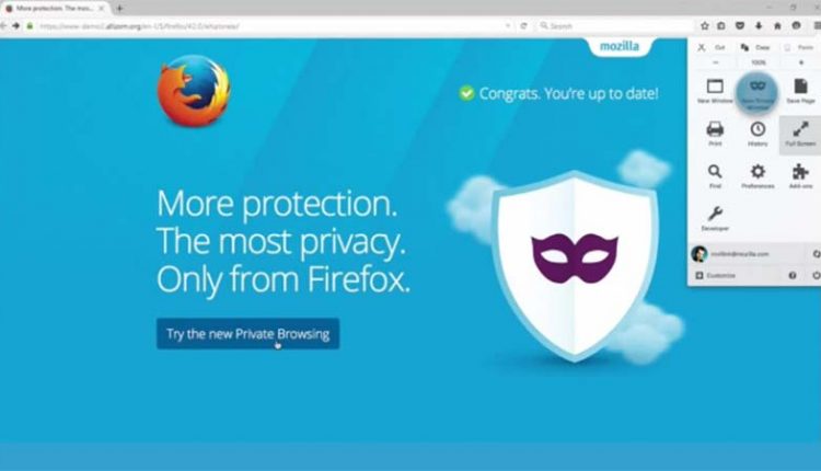 قابلیت Private Browsing مرورگر فایرفاکس