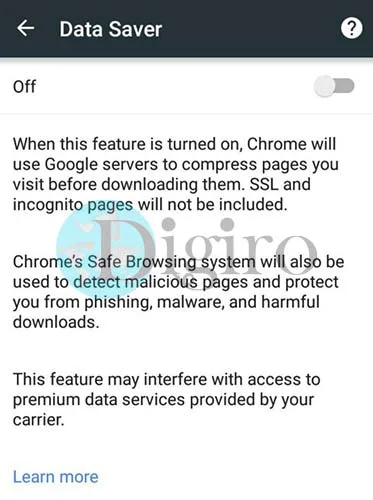 Data saver کروم