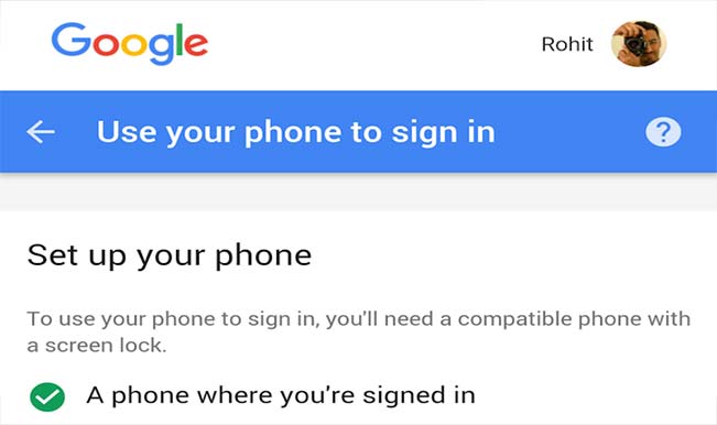 گوگل در حال تست روش جدید ورودبه اکانت بدون نیازبه پسورد است