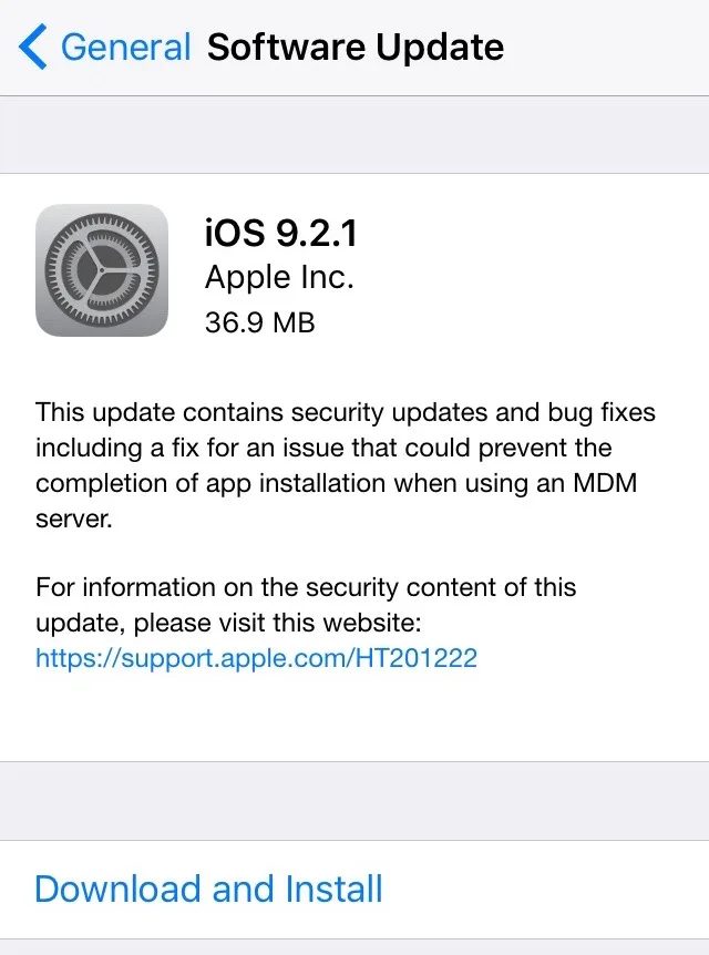 آی او اس 9.2.1