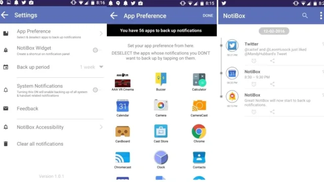 تهیه فایل پشتیبان از نوتیفیکیشن ها با اپلیکیشن NotiBox