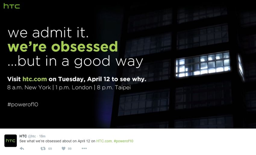 رویداد رسمی HTC در 12 آوریل؛ رونمایی از M10) HTC 10)