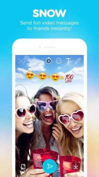 اپلیکیشن پیام رسان Snow