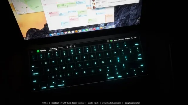 مک بوک پرو مجهز به پنل لمسی OLED