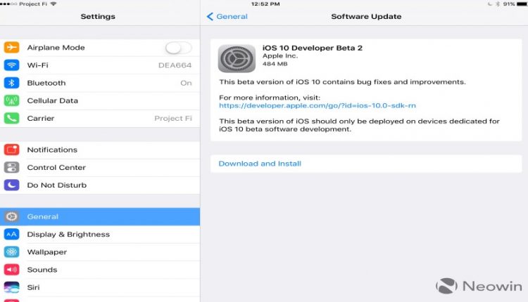 iOS 10 Beta