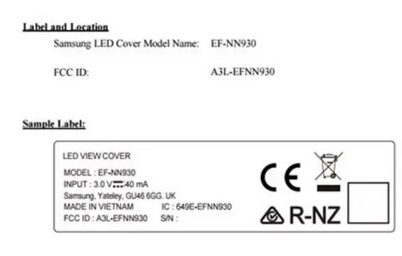اسناد FCC خبر از یک کاور LED View برای گلکسی نوت 7 میدهد