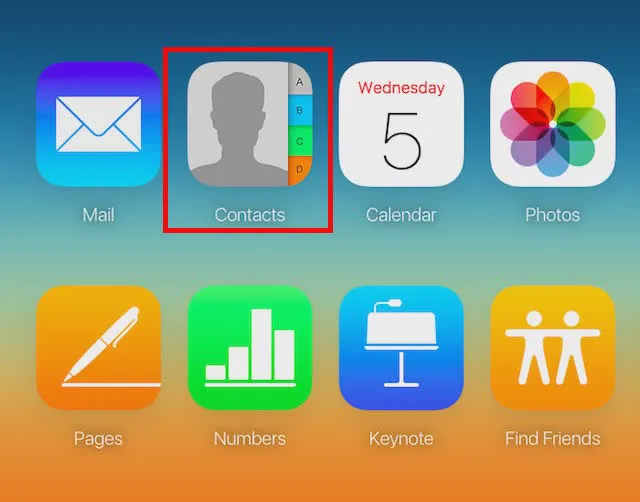مخاطبین icloud