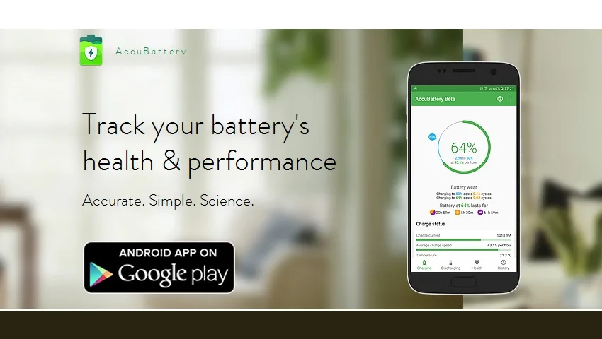 AccuBattery: یک برنامه بررسی کننده باتری که سلامت بلند مدت باتری را تضمین میکند
