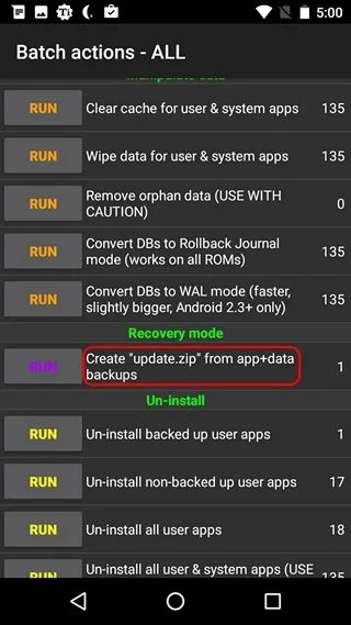 پشتیبان گیری از اندروید با Titanium Backup