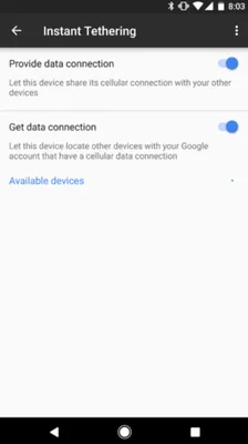 Instant Tethering