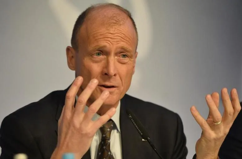 Airbus Group Chief Executive Tom Enders speaks during a news conference on the aerospace group's annual results, in London