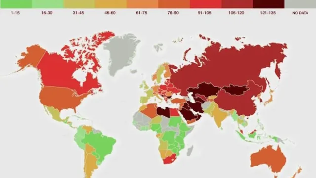 آلوده‌ترین کشورهای جهان مشخص شد؛ ایران در رتبه یازدهم!