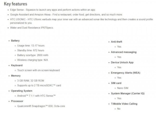 مشخصات یو 11 لایف