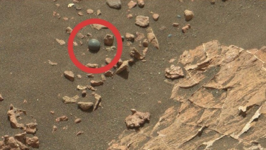 گلوله توپ دیده شده در مریخ