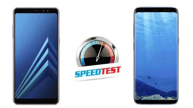 تست سرعت گلکسی A8 2018 با گلکسی اس 8 [تماشا کنید]