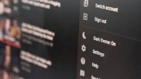تم تاریک یوتیوب در آی او اس