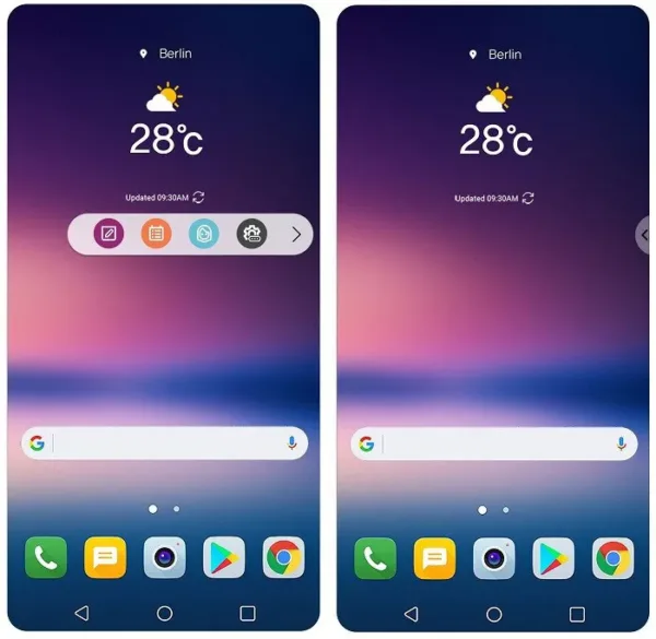 اپلیکیشن Floating Bar LG V30