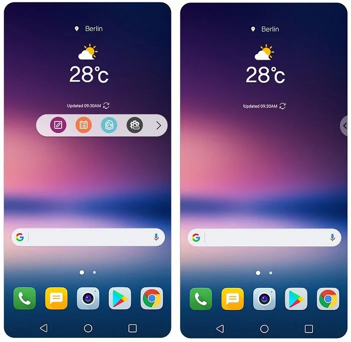 اپلیکیشن Floating Bar LG V30