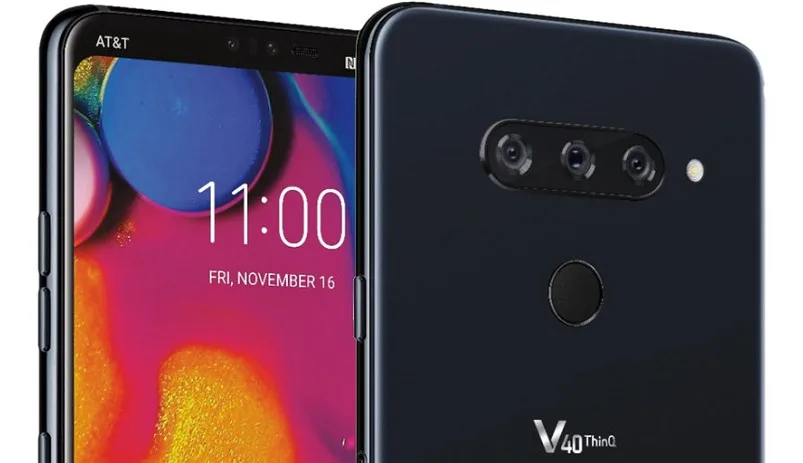 تصاویر ال جی وی 40 «LG V40» فاش شد؛ دوربین سهگانه و بخش ناچ مخفی