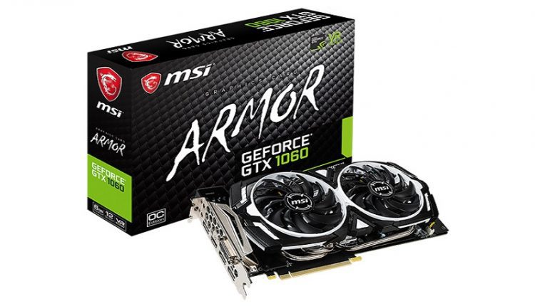 رونمایی MSI از کارت گرافیک GTX 1060 Armor 6GD5X OC