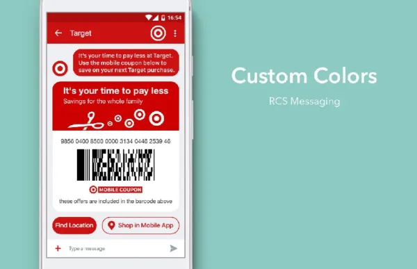 RCS Messaging Message Colors
