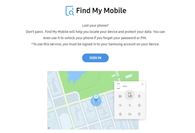 برای باز کردن قفل گوشی اندروید به سایت Find My Mobile مراجعه کنید