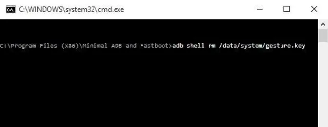 حذف فایل PIN با ADB