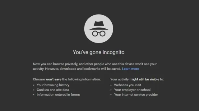حالت ناشناس - Incognito Mode گوگل کروم