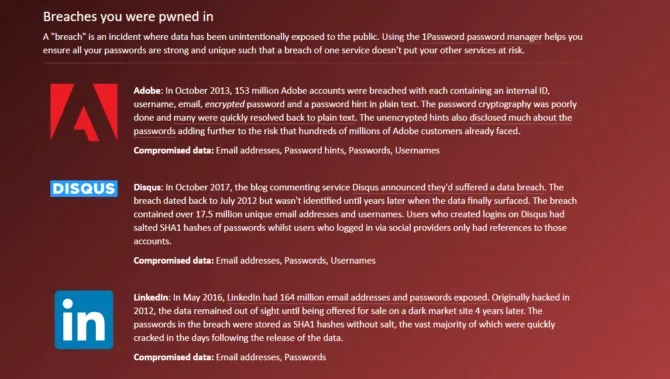 Have I Been Pwned ابزاری برای بررسی هک شدن حساب آنلاین