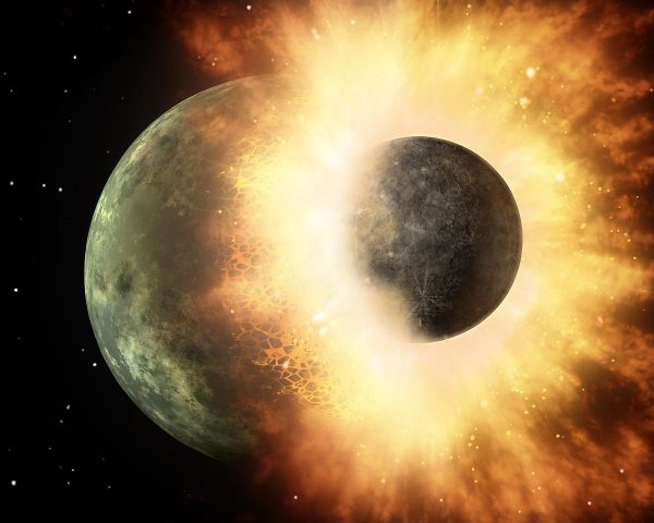 نظریه برخورد عظیم و نحوه‌ی شکل‌گیری ماه