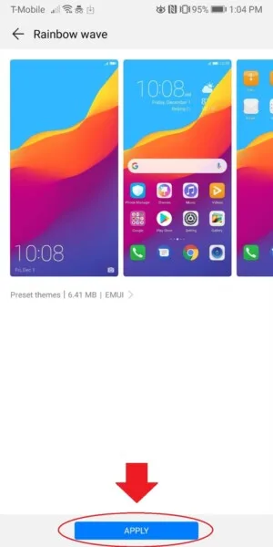 نصب تم emui 9 در آنر و هواوی
